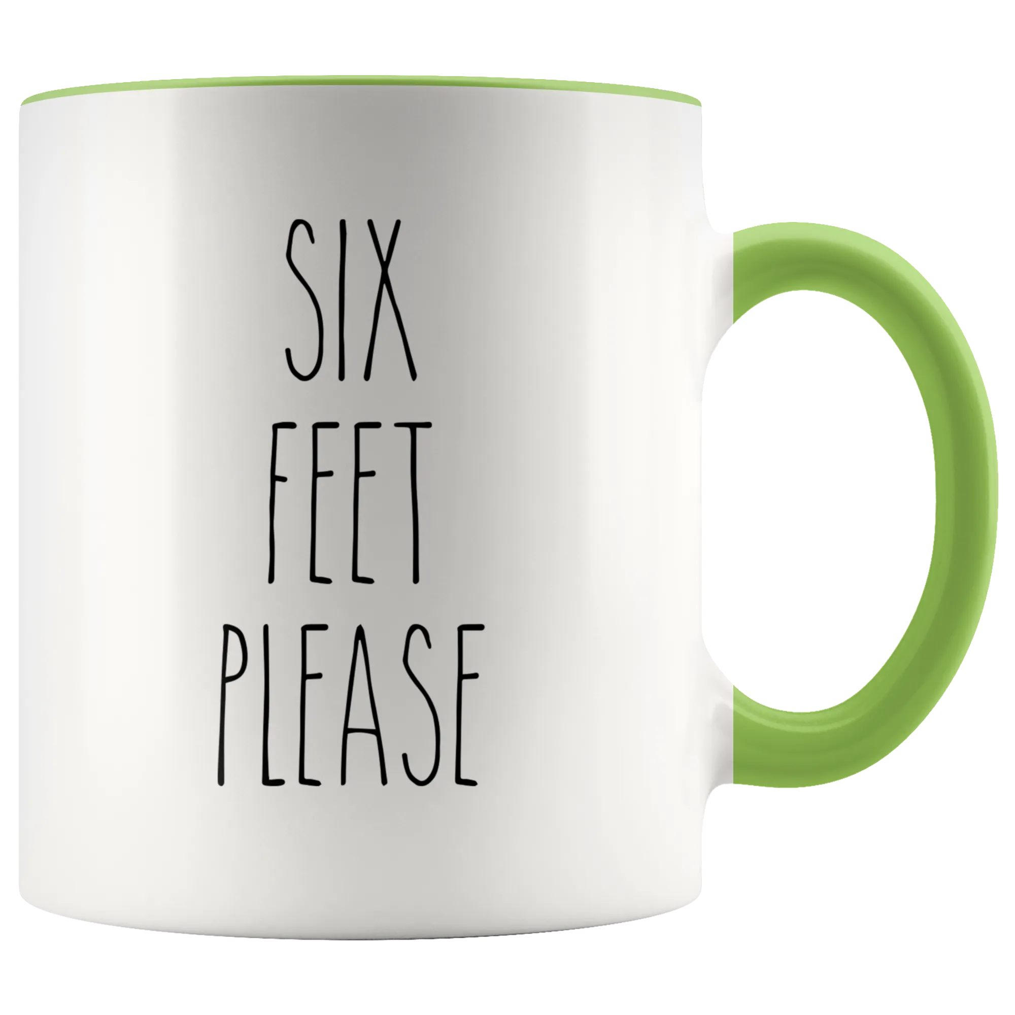 Six Feet Please Mug Six Feet Away Coffee Cup Six Feet Apart Funny Quarantine Accent Mug Social Distancing Gift
