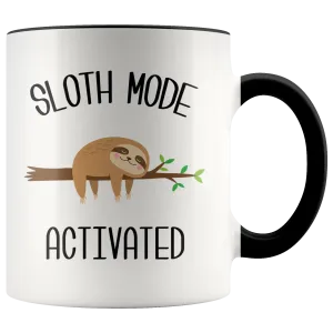 Sloth Mode Activated Mug Cute Sloths Lover Gift Coffee Cup Introvert Gift