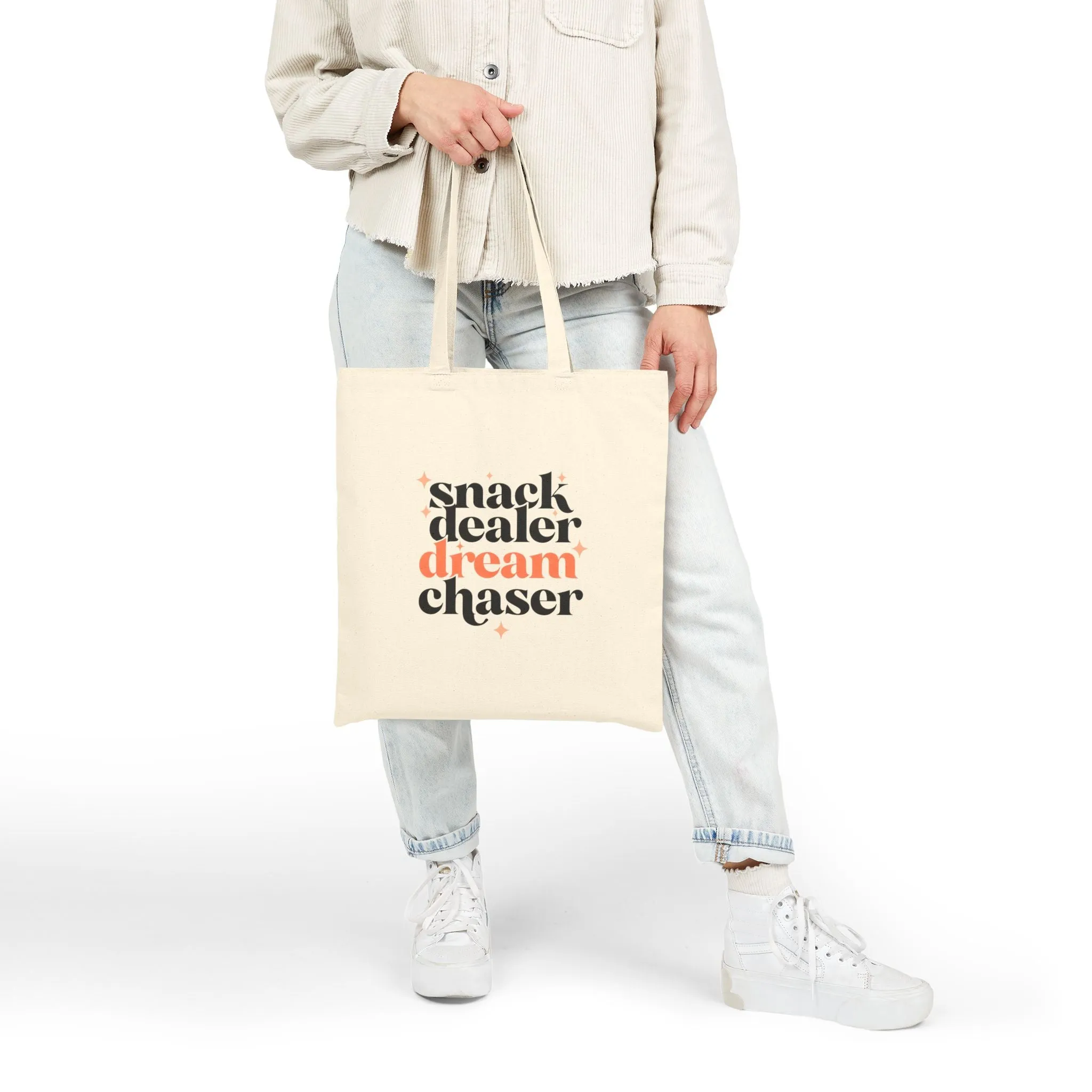 Snack Dealer Dream Chaser Cotton Canvas Tote Bag