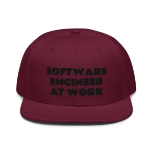 Snapback Hat "1052-0081 Software Engineer At Work (Black Logo)"