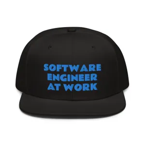 Snapback Hat "1052-0081 Software Engineer At Work (Blue Logo)"
