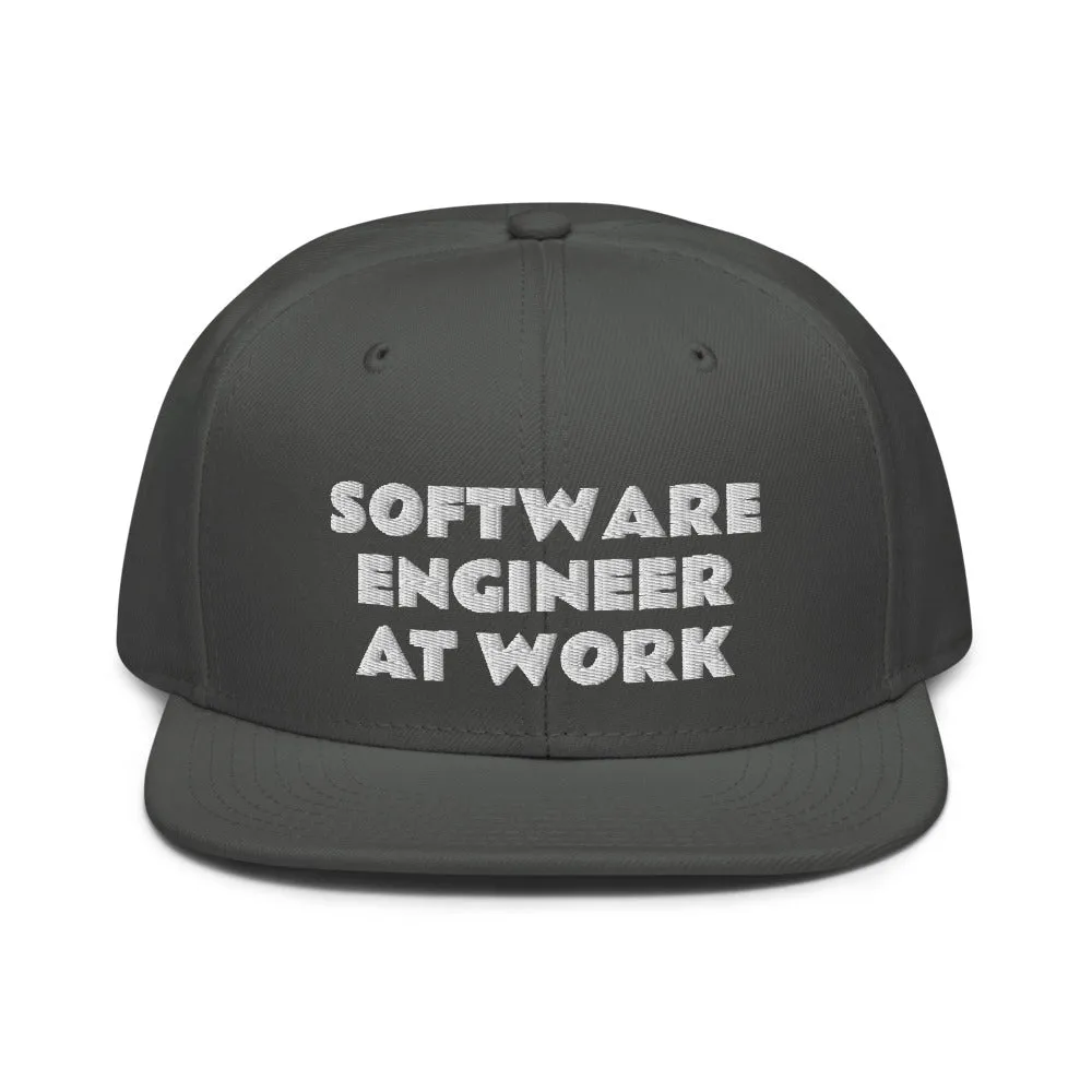 Snapback Hat "2052-0081 Software Engineer At Work (White Logo)"