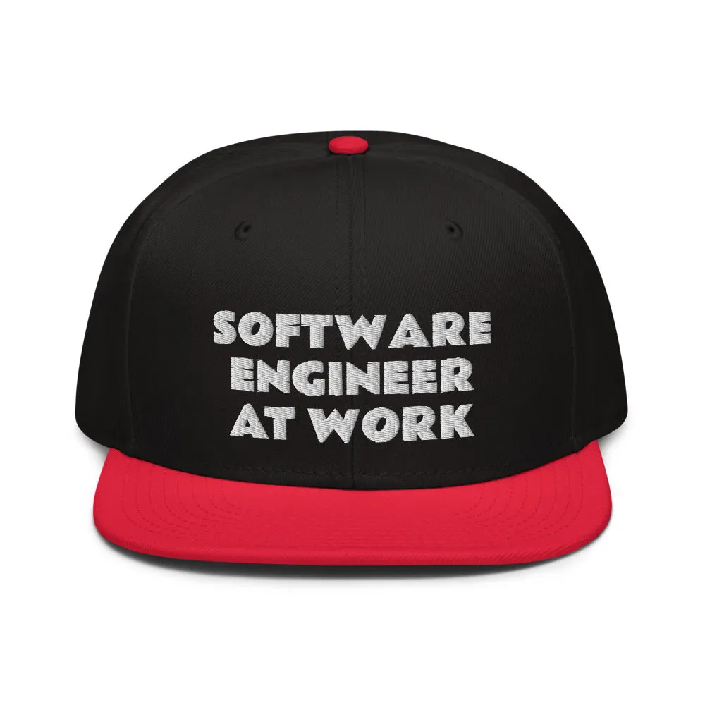 Snapback Hat "2052-0081 Software Engineer At Work (White Logo)"