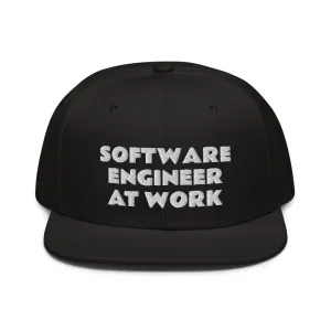 Snapback Hat "2052-0081 Software Engineer At Work (White Logo)"