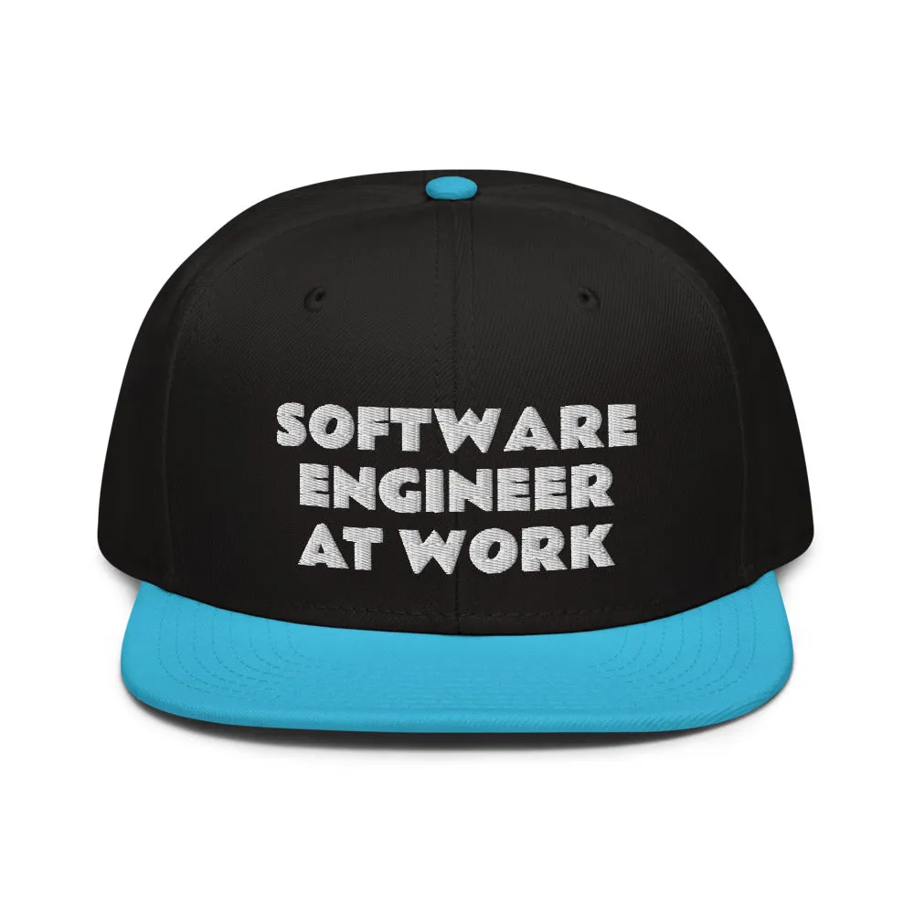 Snapback Hat "2052-0081 Software Engineer At Work (White Logo)"
