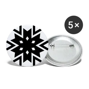 Snowflake Buttons 1'' (5-pack)