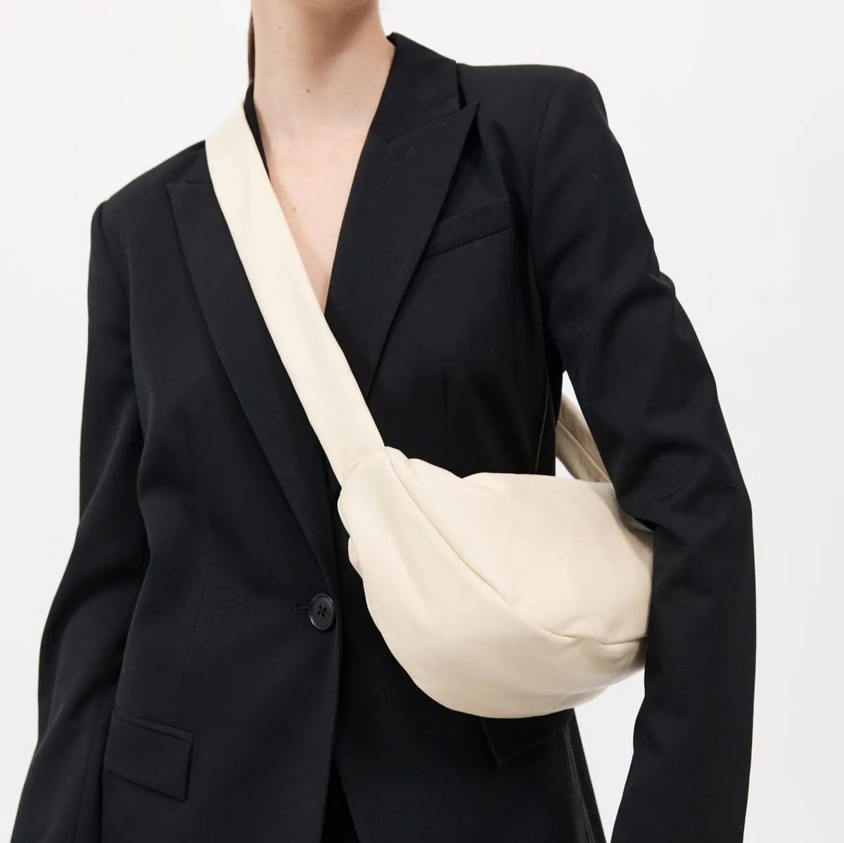 SOFT CRESCENT BAG - BUTTER