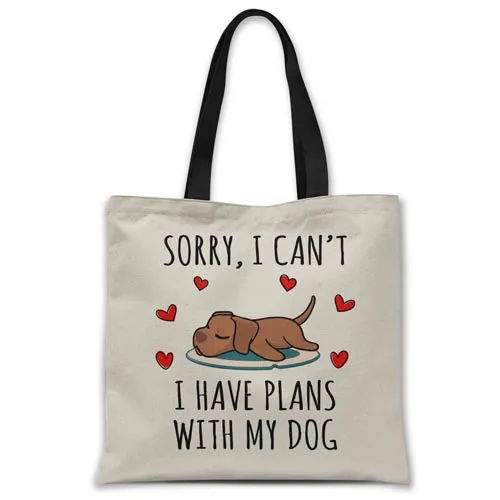 Sorry, I have plans with my dog (Vizsla) Tote bag