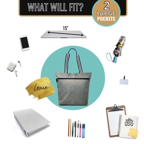 Sports Mom Lexie  Gray Tote Bag for Moms