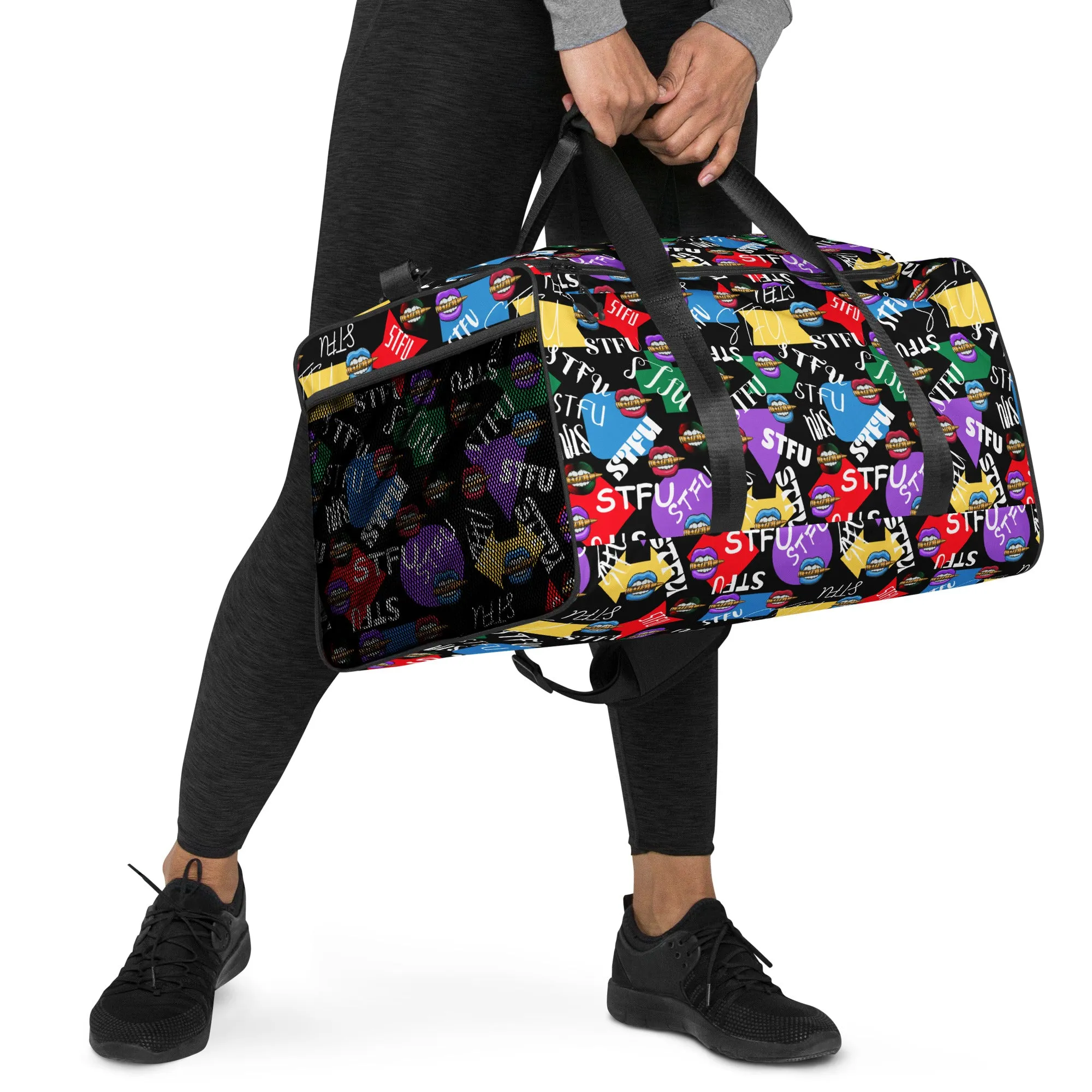STFU Logos and Colors Duffel Bag - Black
