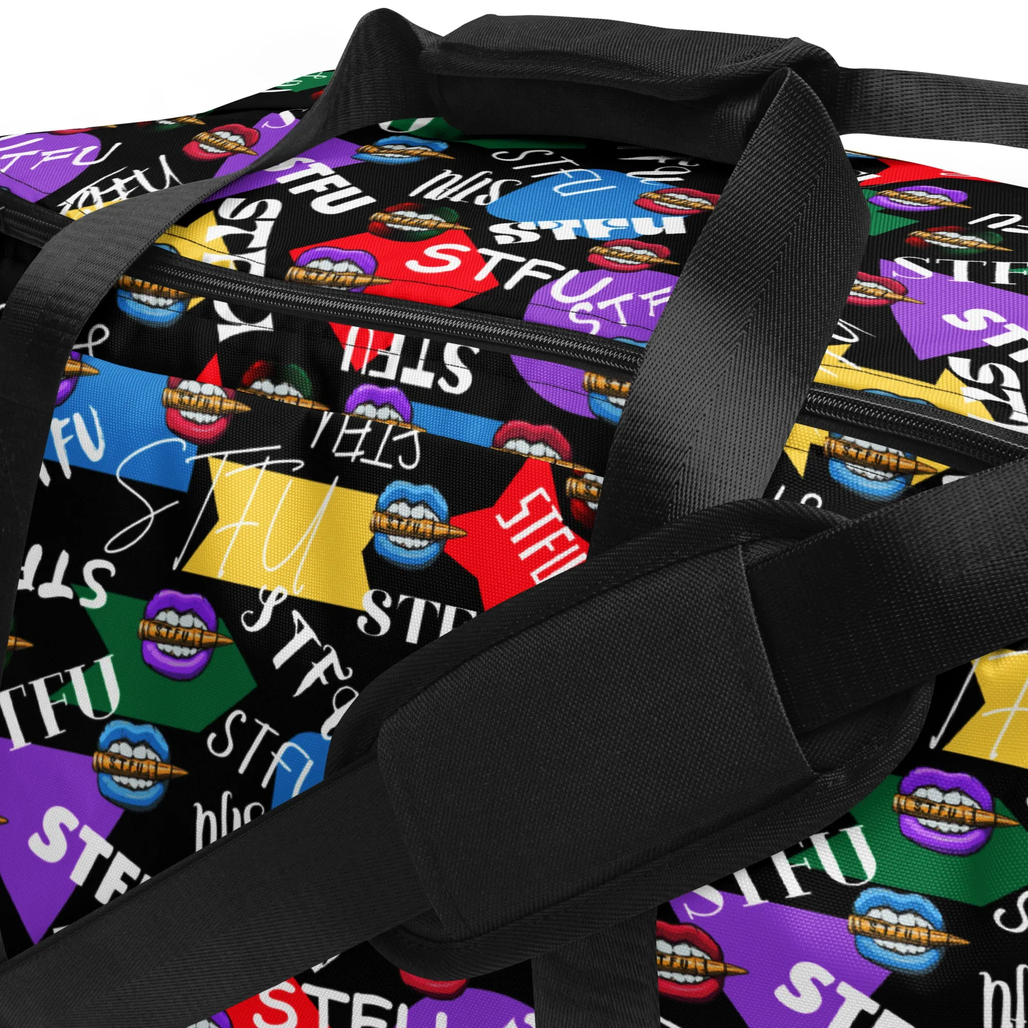 STFU Logos and Colors Duffel Bag - Black