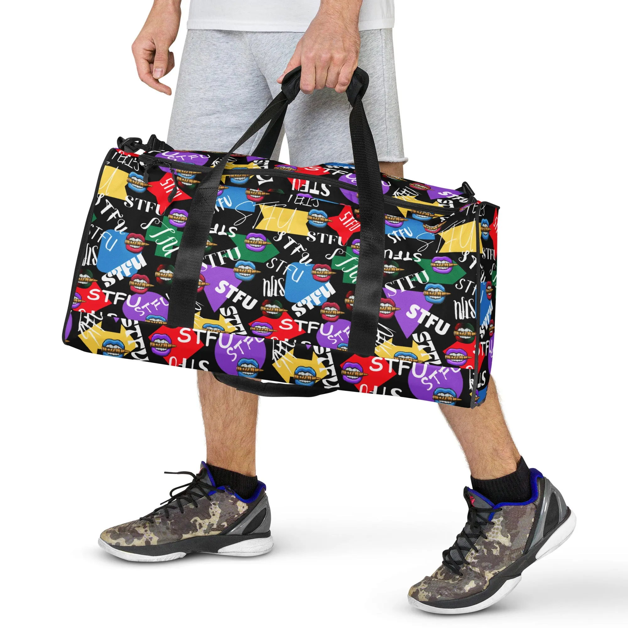 STFU Logos and Colors Duffel Bag - Black