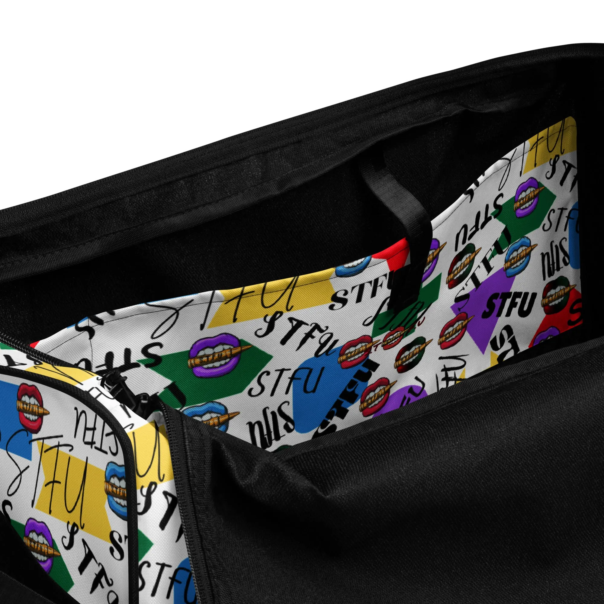 STFU Logos and Colors Duffel Bag - White