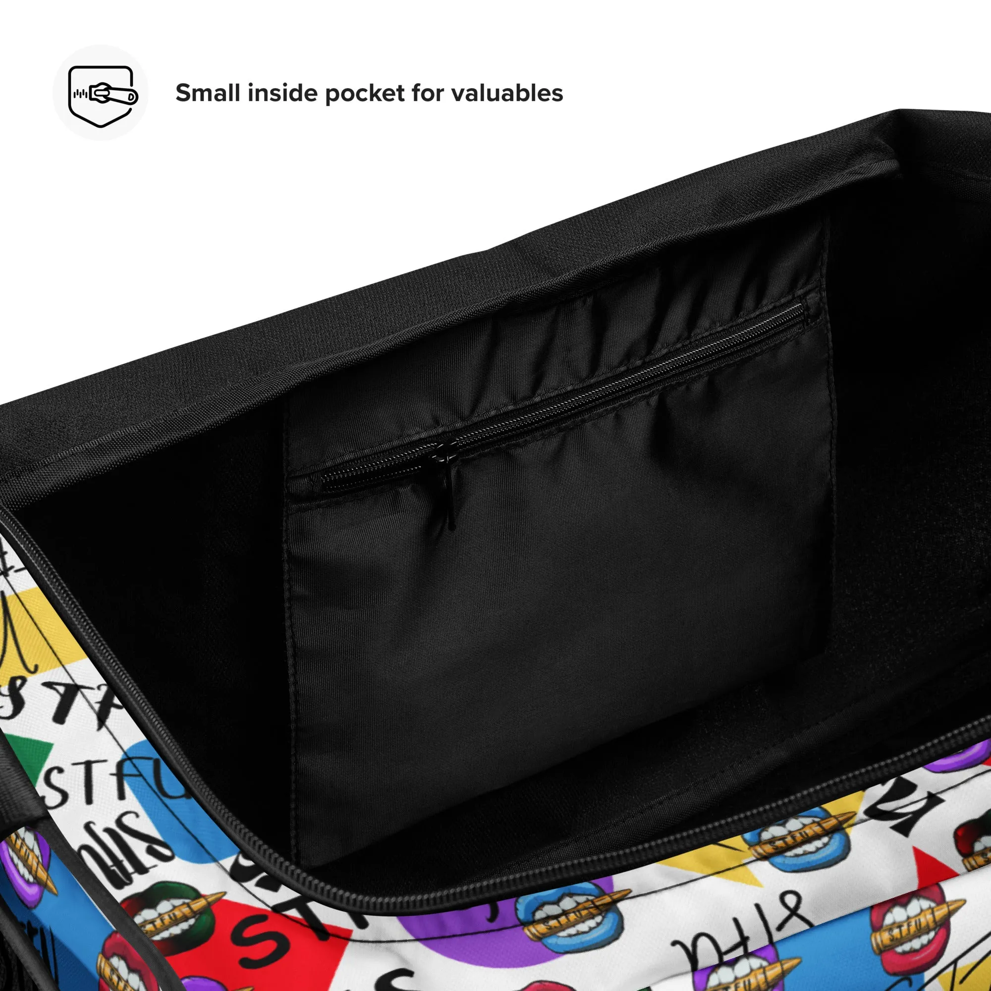 STFU Logos and Colors Duffel Bag - White