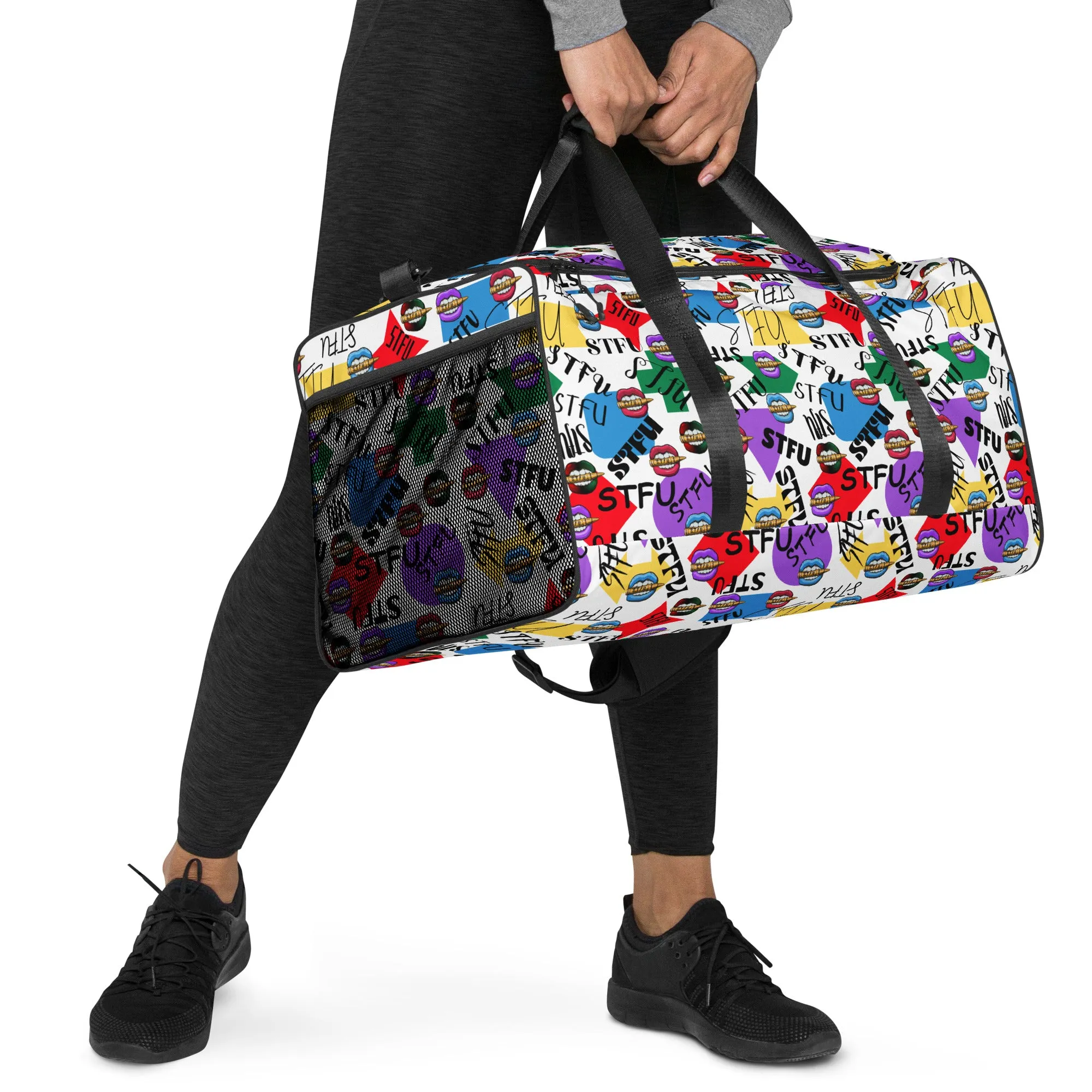 STFU Logos and Colors Duffel Bag - White