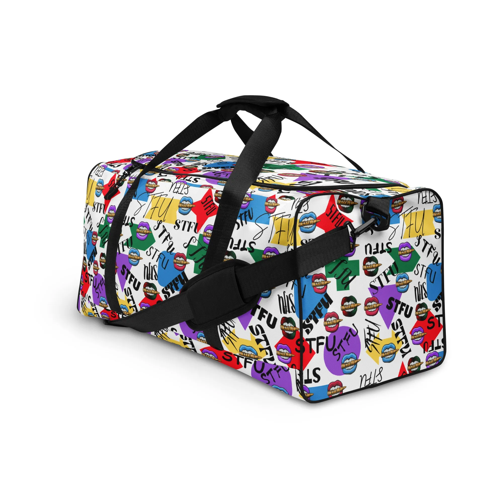 STFU Logos and Colors Duffel Bag - White