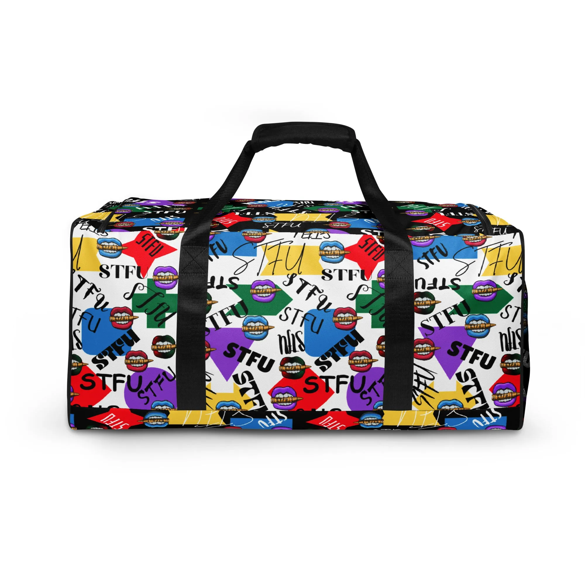 STFU Logos and Colors Duffle Bag - Black/White