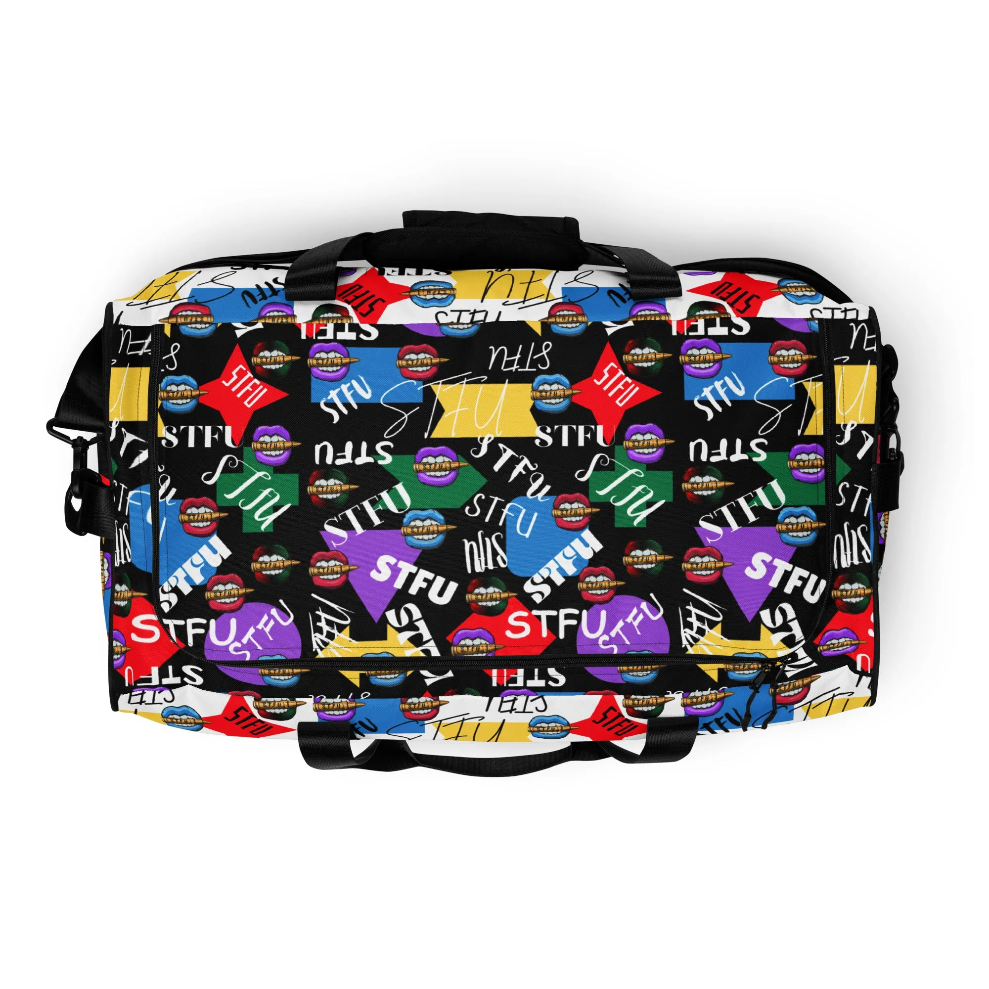 STFU Logos and Colors Duffle Bag - Black/White