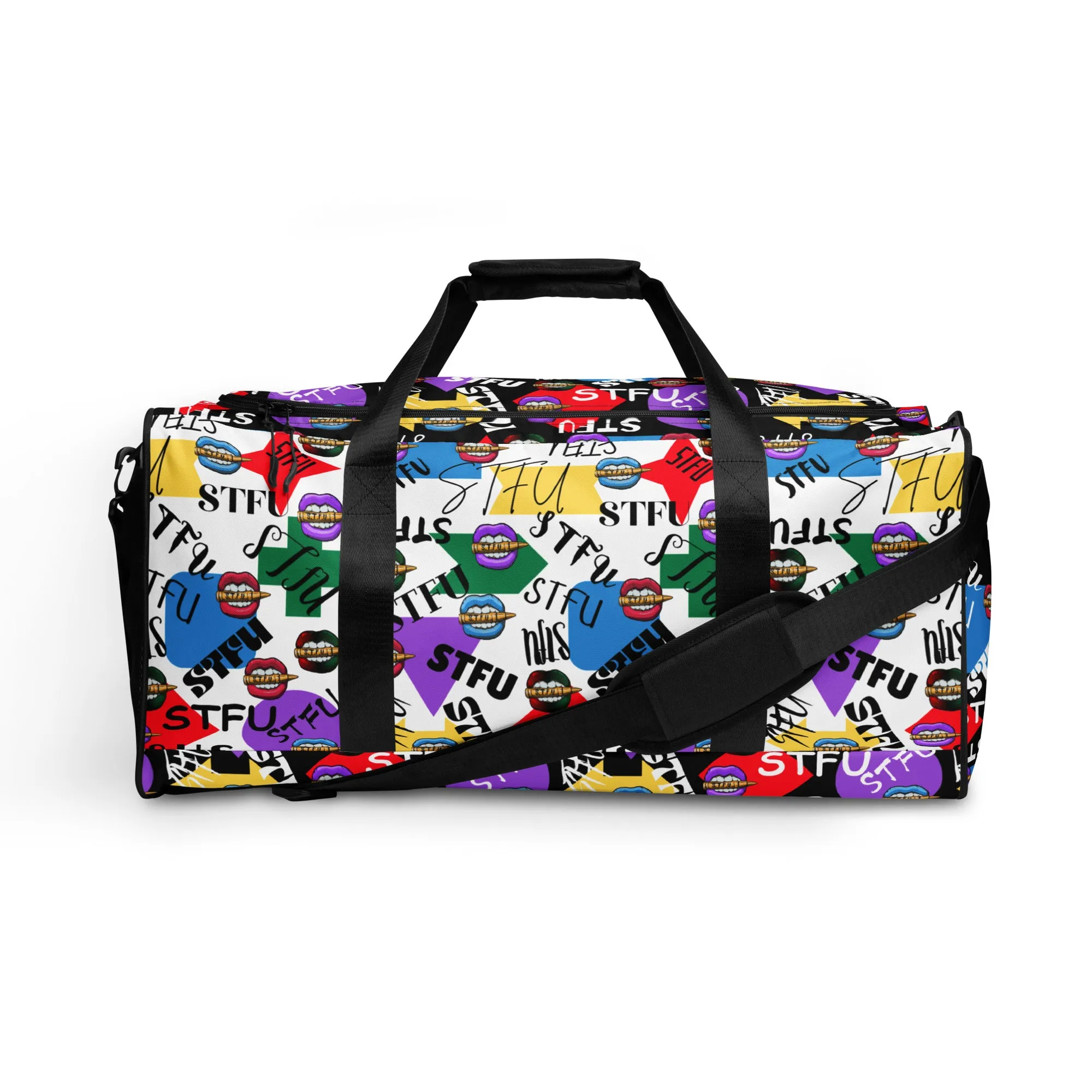 STFU Logos and Colors Duffle Bag - Black/White