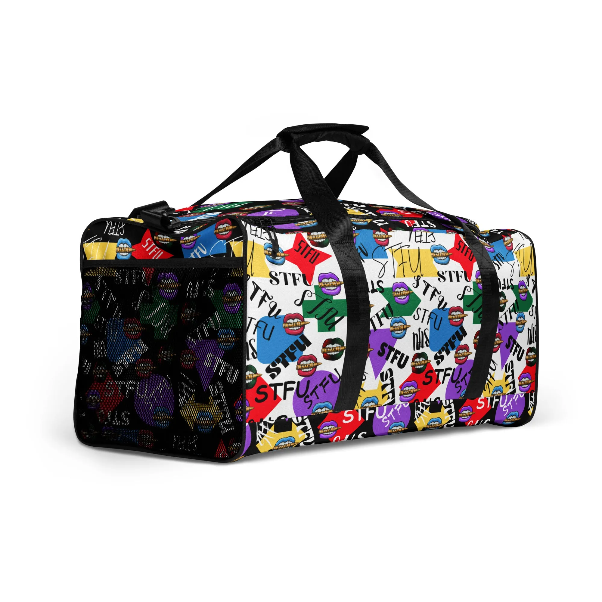 STFU Logos and Colors Duffle Bag - Black/White