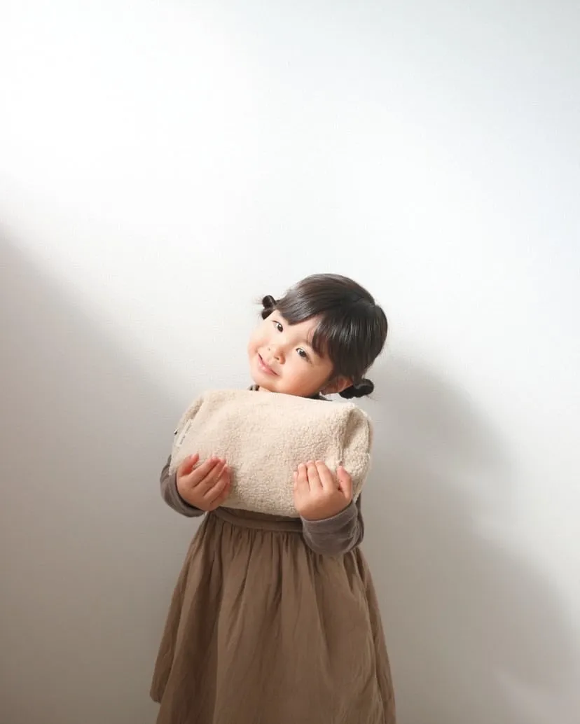 STUDIO NOOS TEDDY POUCH ECRU