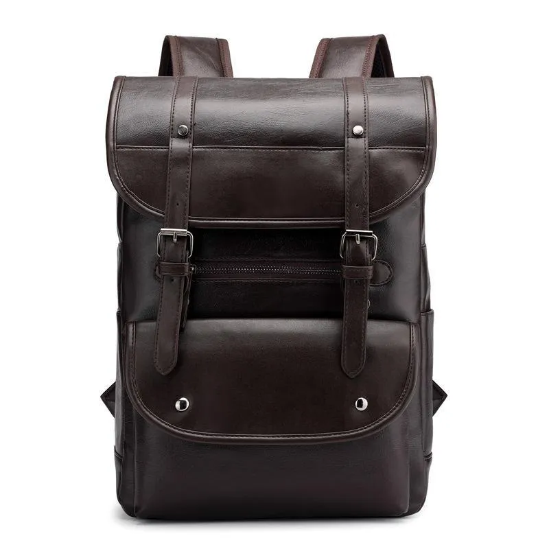 Stylish Leather Casual Multifunction Travel Backpack