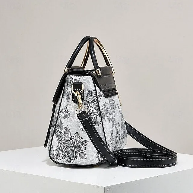 Stylish PU Leather Women's Tote Bag - Versatile Diaper Bag for Everyday Use