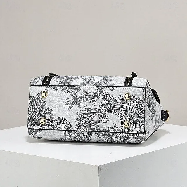 Stylish PU Leather Women's Tote Bag - Versatile Diaper Bag for Everyday Use