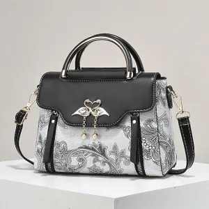 Stylish PU Leather Women's Tote Bag - Versatile Diaper Bag for Everyday Use