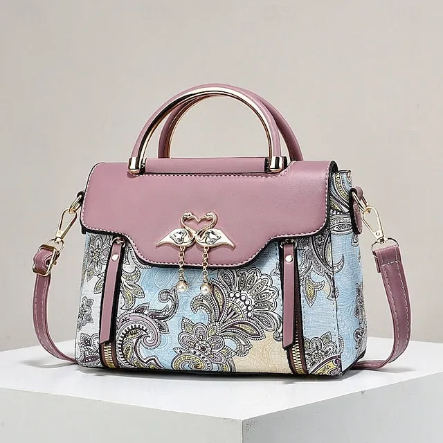 Stylish PU Leather Women's Tote Bag - Versatile Diaper Bag for Everyday Use