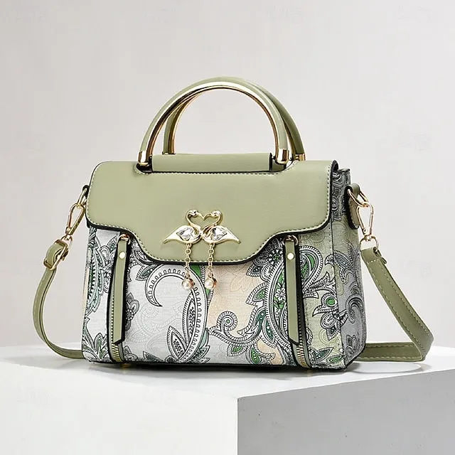 Stylish PU Leather Women's Tote Bag - Versatile Diaper Bag for Everyday Use