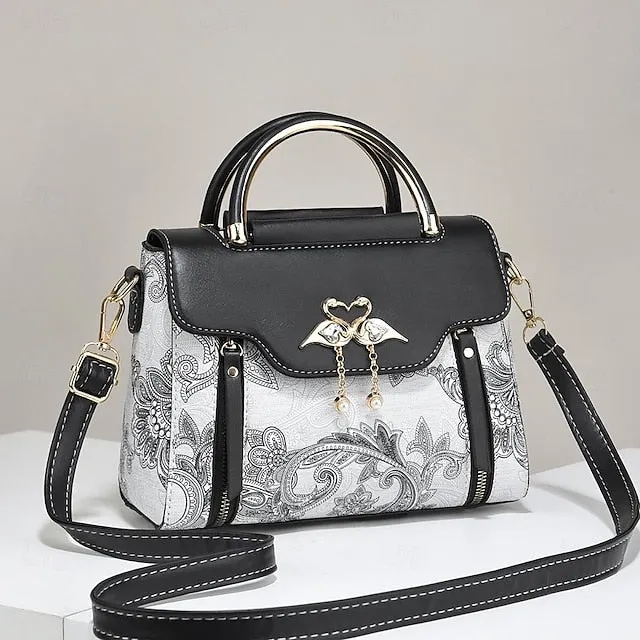 Stylish PU Leather Women's Tote Bag - Versatile Diaper Bag for Everyday Use