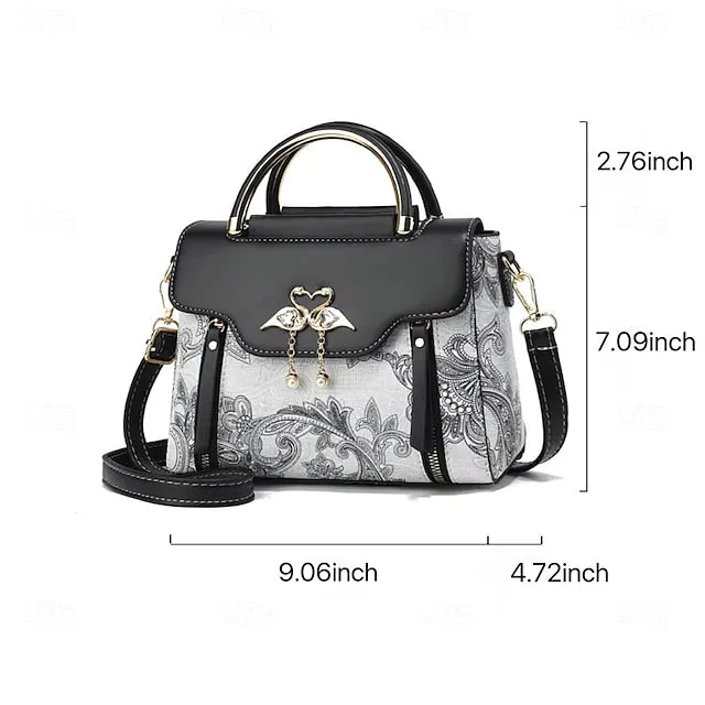 Stylish PU Leather Women's Tote Bag - Versatile Diaper Bag for Everyday Use