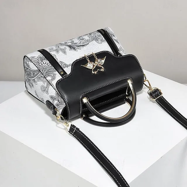 Stylish PU Leather Women's Tote Bag - Versatile Diaper Bag for Everyday Use