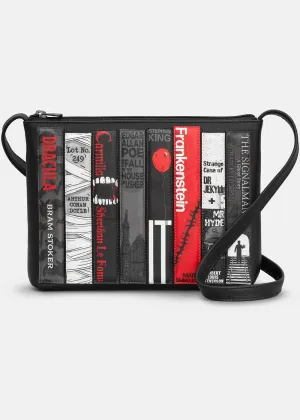 Succubus Bags Books Horror Bookworm Leather Shoulderbag Black