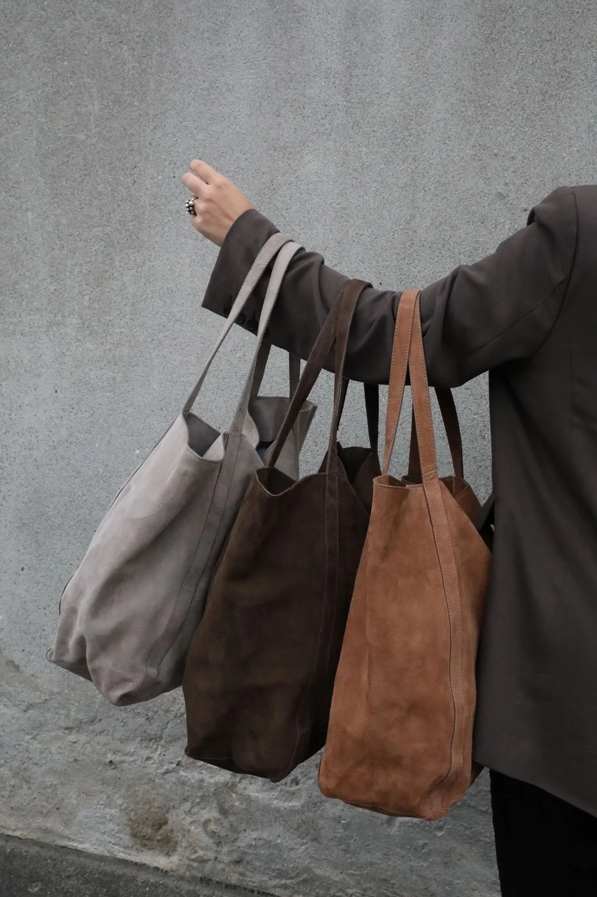 Suede Eden Shopper Bag - Hot Fudge Brown