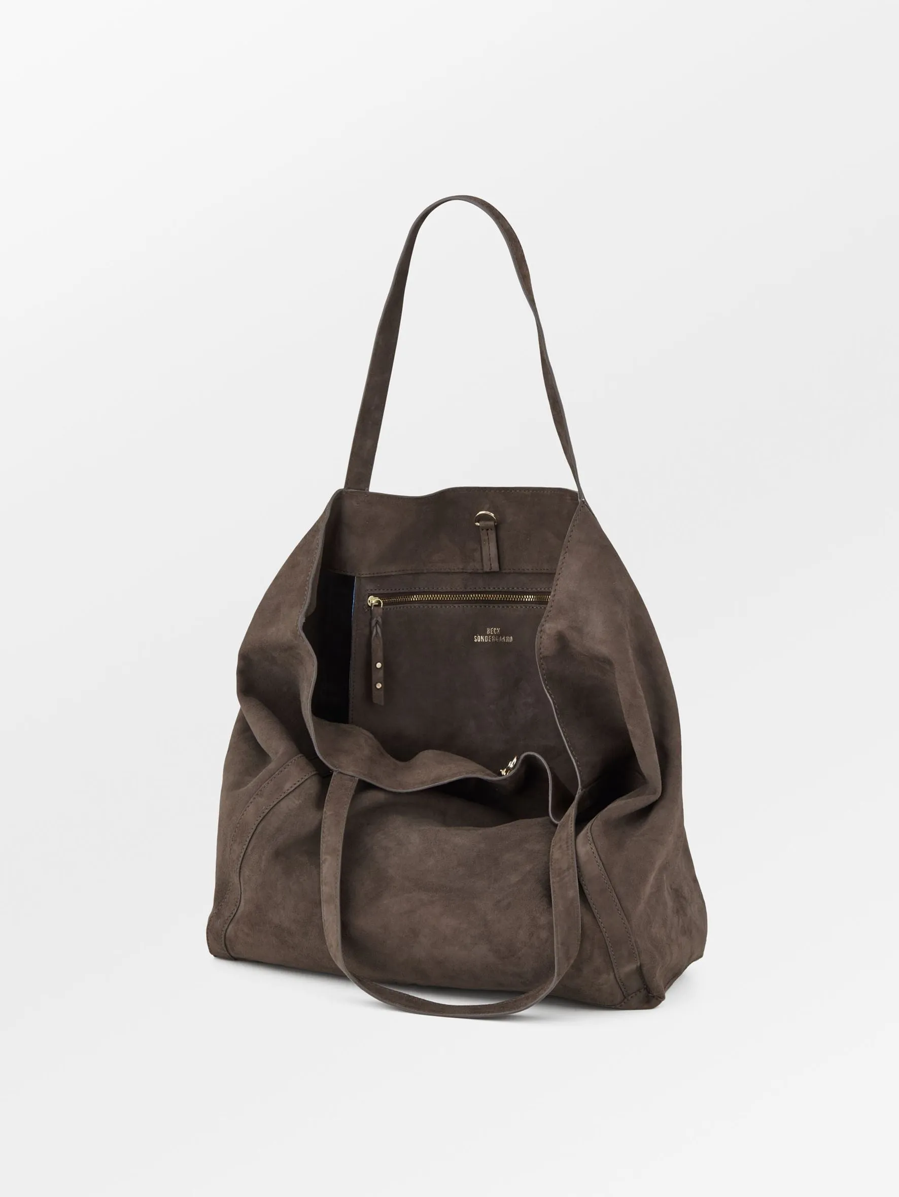 Suede Eden Shopper Bag - Hot Fudge Brown