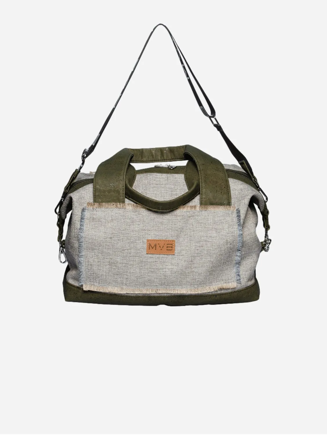 Summer Vegan Cork & Canvas Weekend Bag | Soft Earth