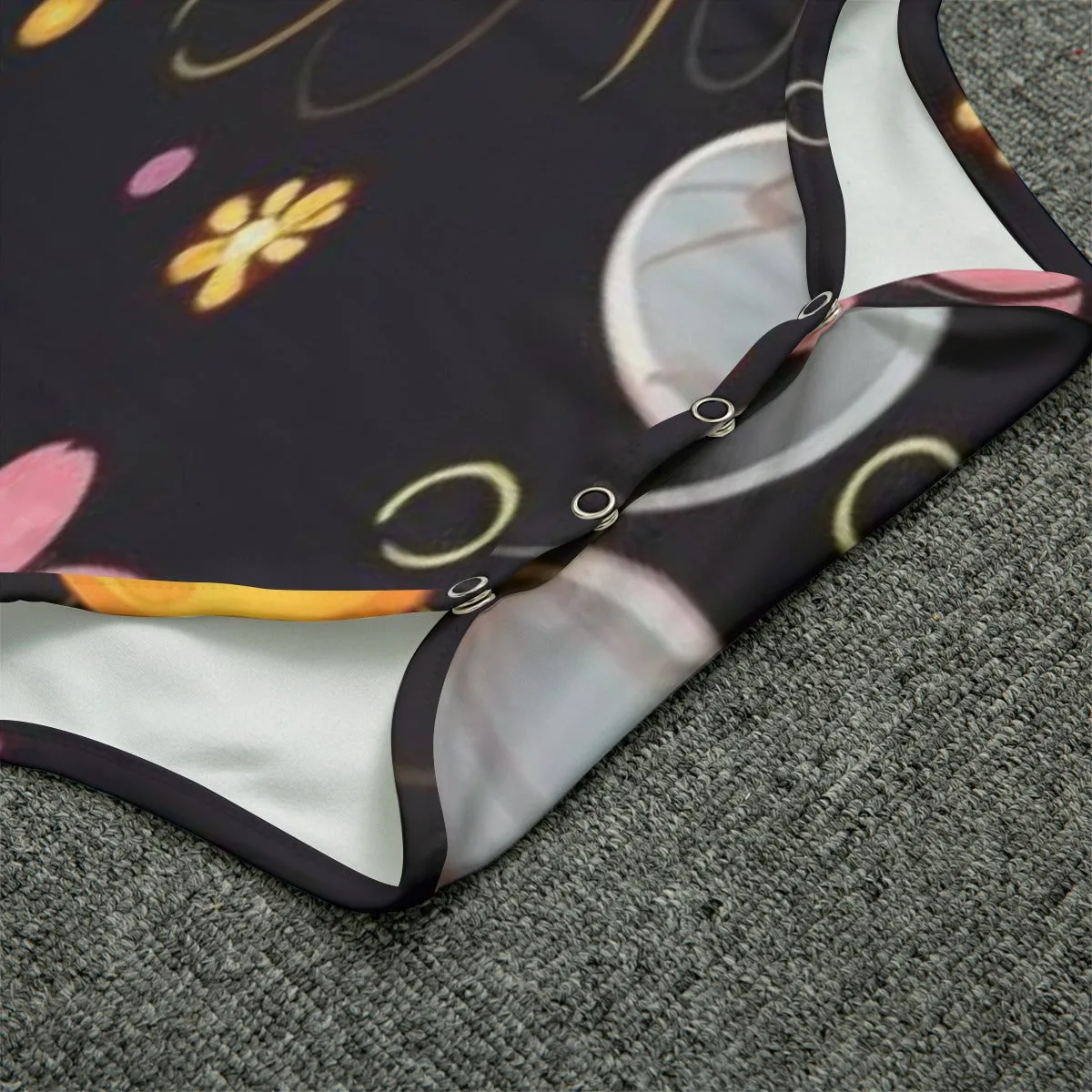 Sun Flower Black Baby Bodysuits