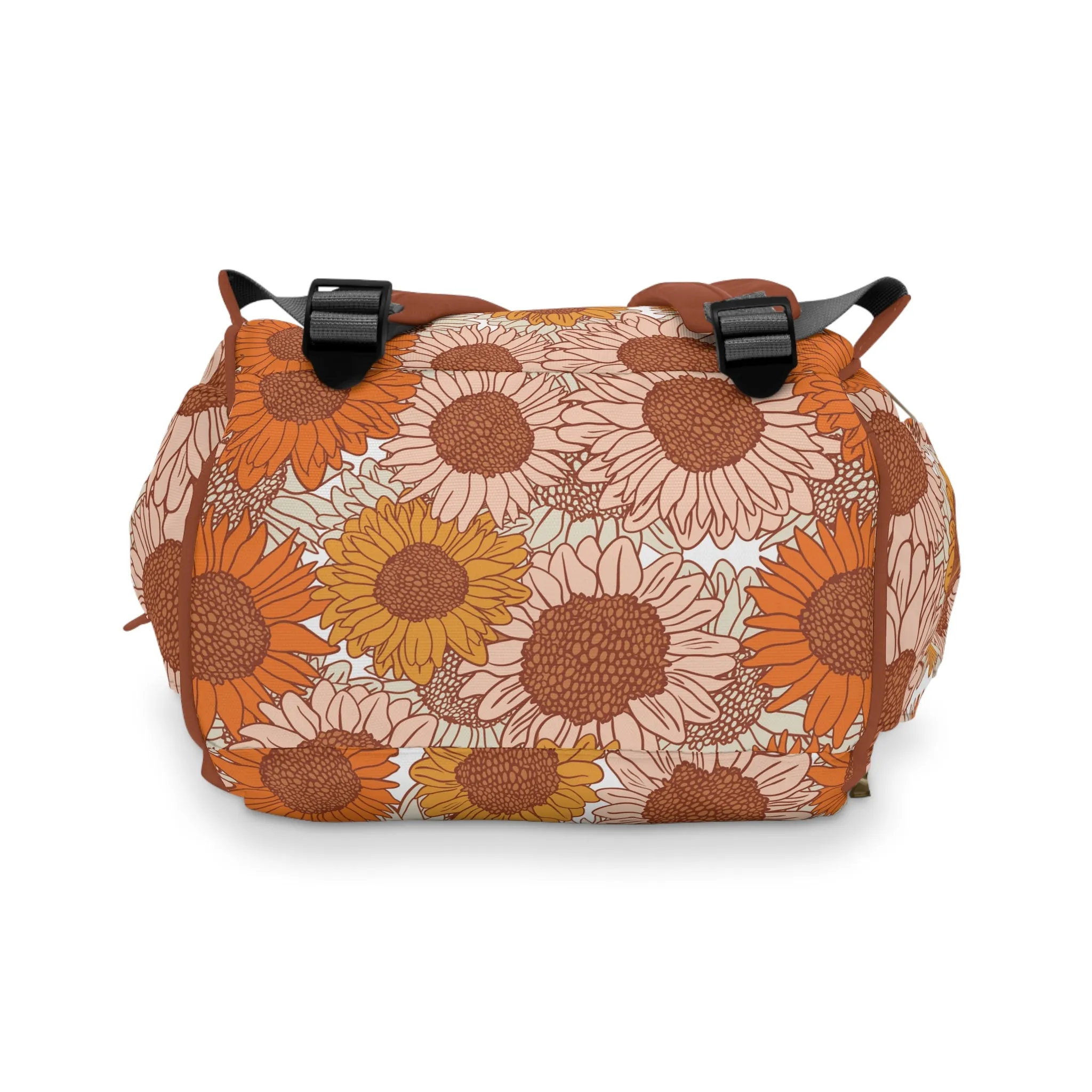 Sunflower Diaper Backpack - Bright & Multifunctional Baby Bag with Sunflower Design, Perfect for Nature-Loving Parents