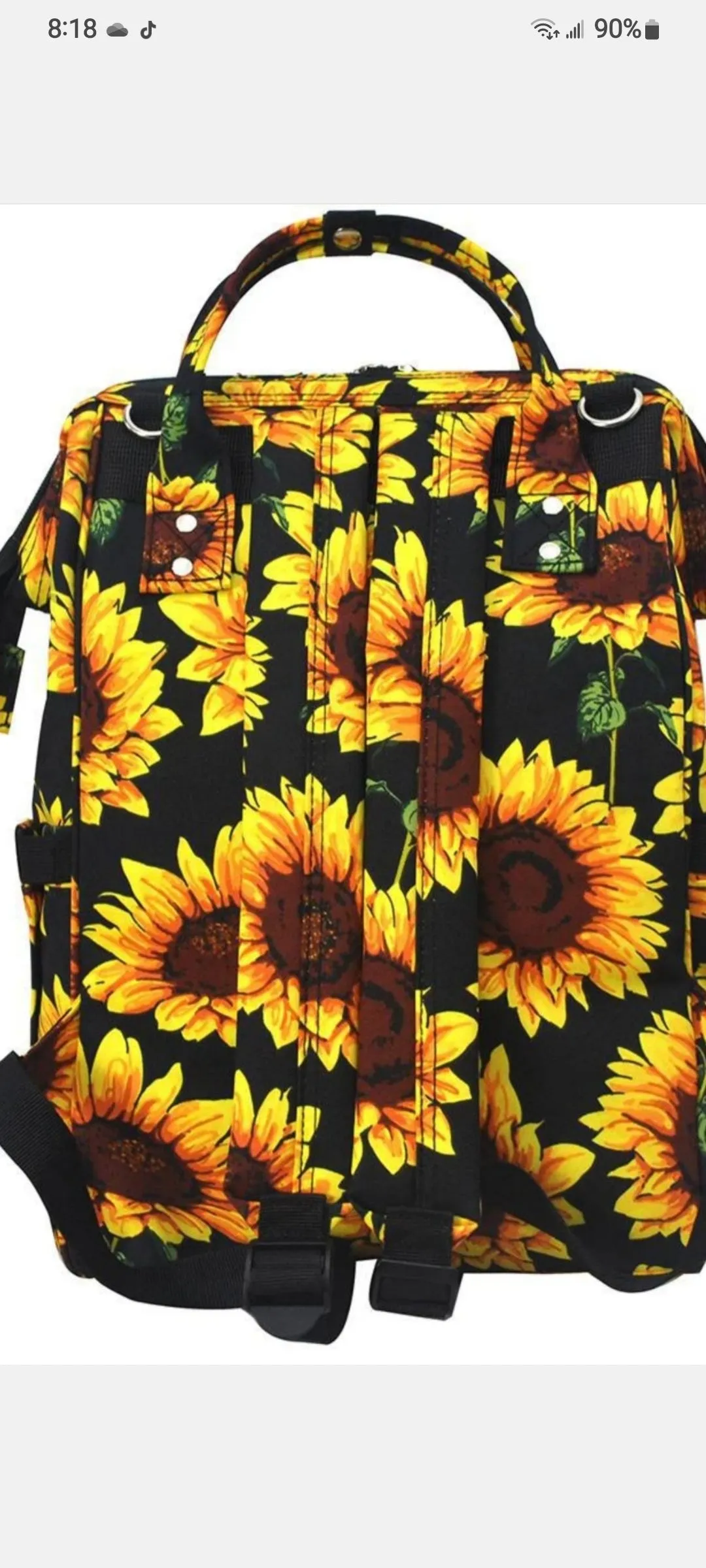 Sunflower Diaper Bag Backpack
