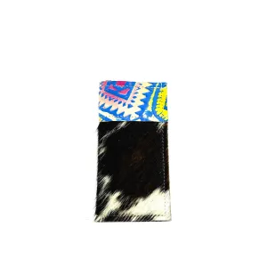 Sunglass Case - Black & White w/ Neon Trip Aztec