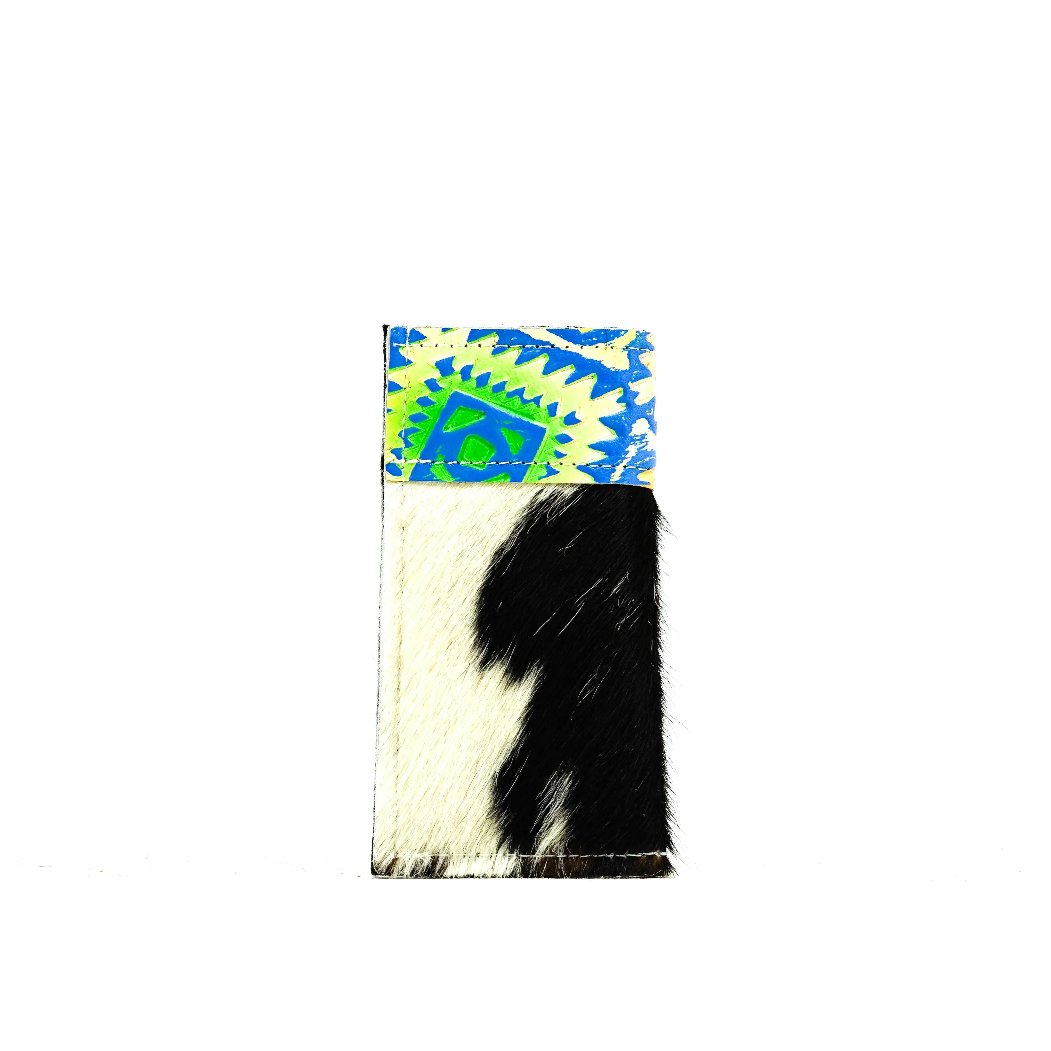 Sunglass Case - Black & White w/ Neon Trip Aztec