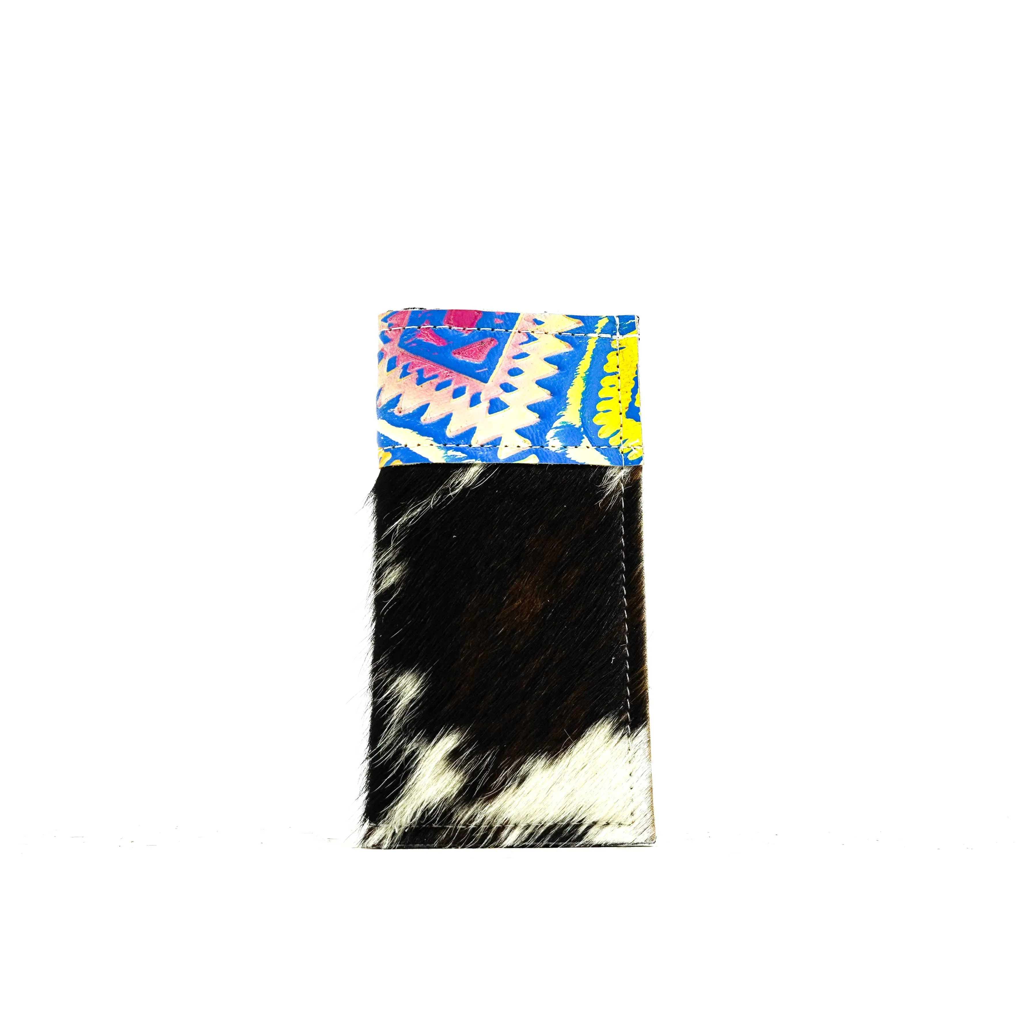 Sunglass Case - Black & White w/ Neon Trip Aztec