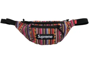 Supreme Woven Stripe Waist Bag Multicolor