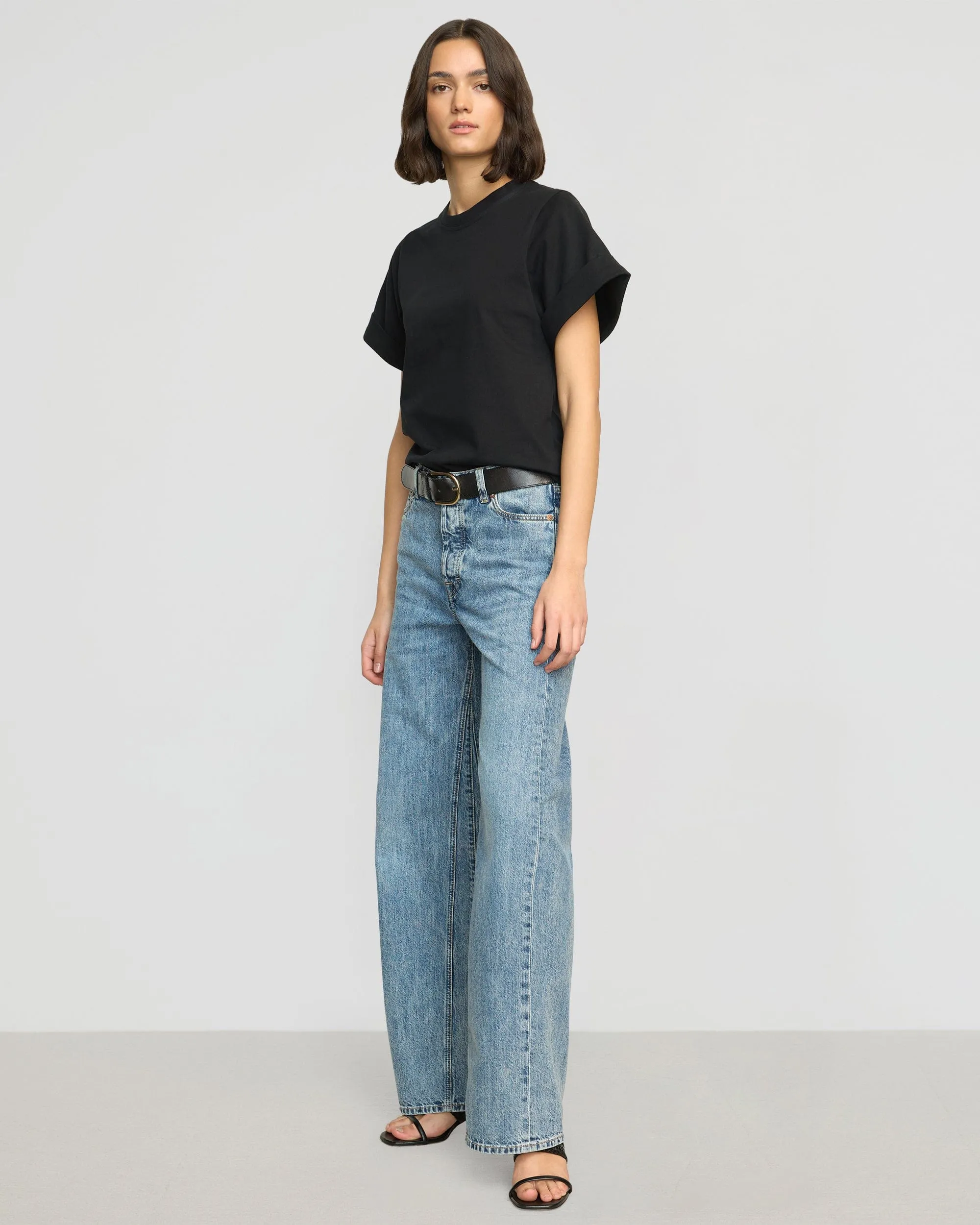 Terri Organic Cotton Structured-Cuff Tee
