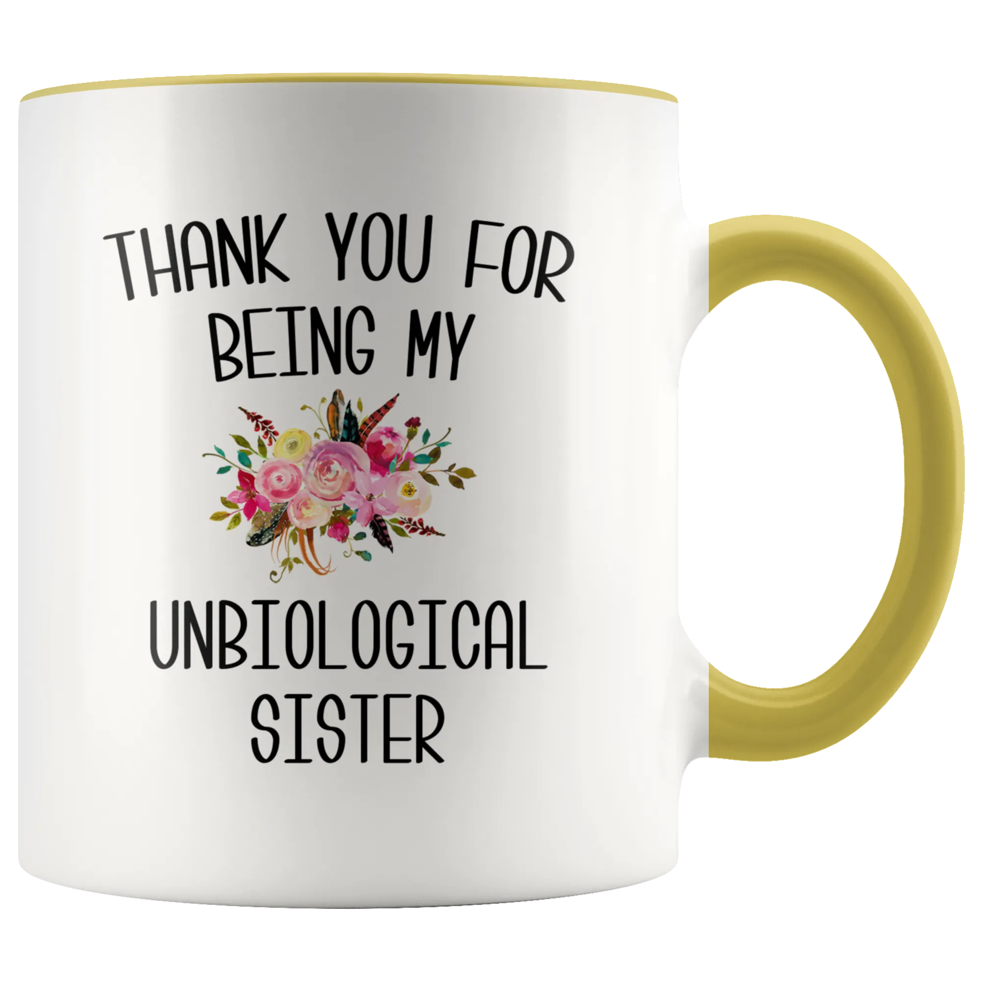 Thank You For Being My Unbiological Sister Mug Best Friend Birthday Gifts Christmas BFF Mugs Long Distance Friendship Sister In Law Gift Idea