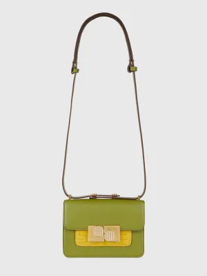 THE ANIKA BAG IN GREEN AND YELLOW