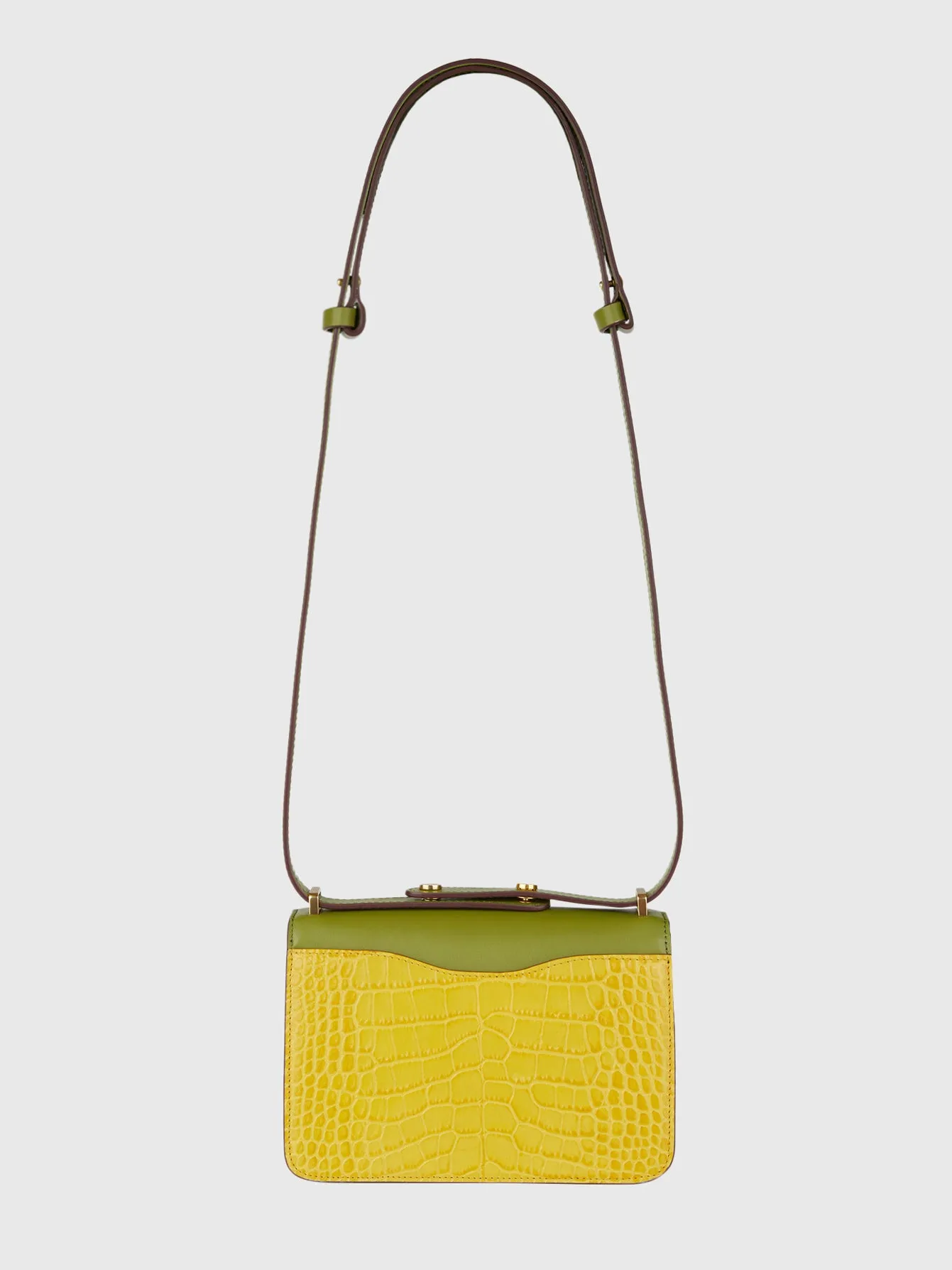 THE ANIKA BAG IN GREEN AND YELLOW