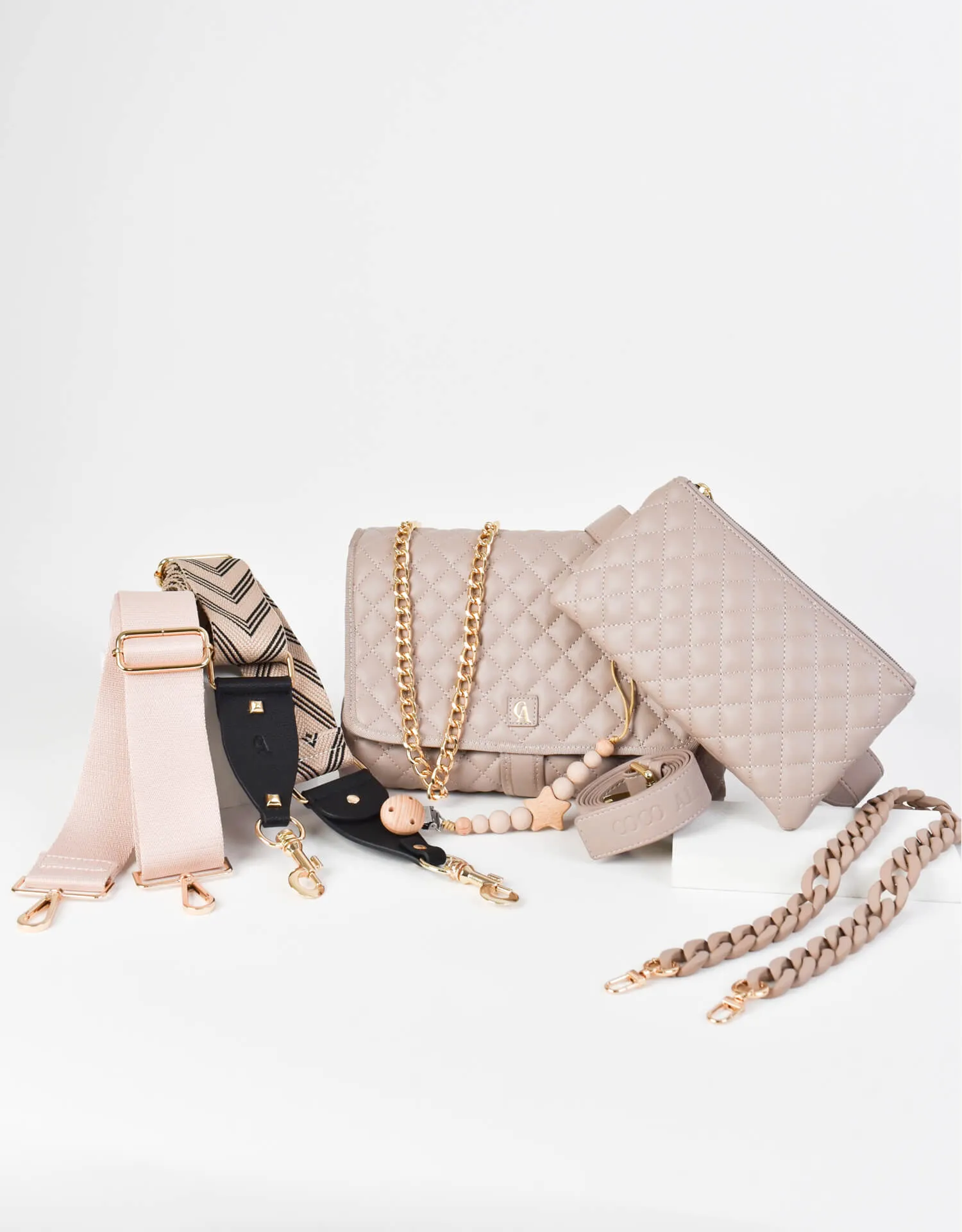 The Original 'CA' Vegan Leather Diaper Bag - Neutral